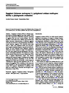 Eggplant (Solanum melongenaL.) polyphenol oxidase multi-gene ...