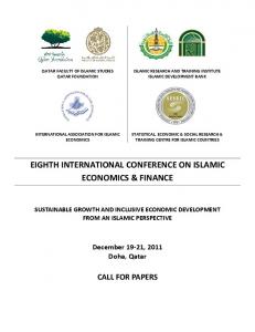 eighth international conference on islamic economics & finance