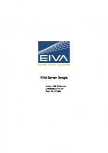 EIVA Server Dongle - Software download