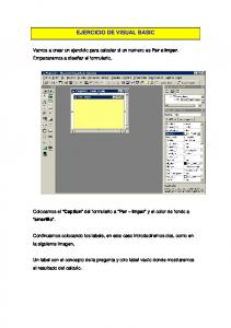 EJERCICIO DE VISUAL BASIC