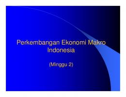 EKONOMI MAKRO INDONESIA