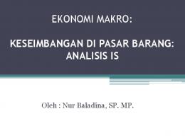 EKONOMI MAKRO: KESEIMBANGAN DI PASAR BARANG ...