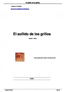 El aullido de los grillos