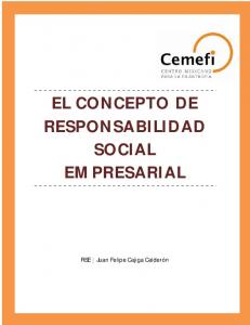 el concepto de responsabilidad social empresarial - Centro ...