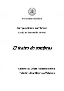 El teatro de sombras - UVaDOC - Universidad de Valladolid