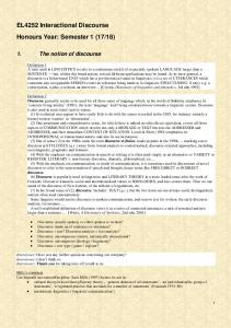 EL4252 Interactional Discourse - nus.edu.sg