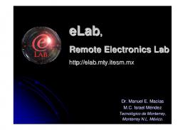 eLab, Remote Electronics Lab