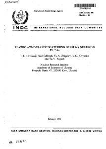 ELASTIC AND INELASTIC SCATTERING OF 134 keV NEUTRONS BY