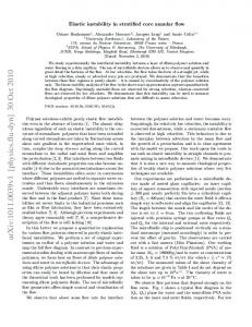 Elastic instability in stratified core annular flow