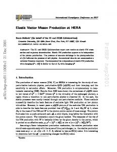 Elastic Vector Meson Production at HERA