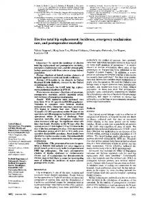 Elective total hip replacement: incidence ... - Semantic Scholar