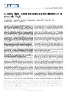 Electric-field-tuned topological phase transition in