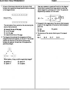 electric field worksheet name