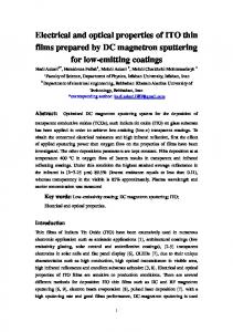 Electrical and optical properties of ITO thin films ...