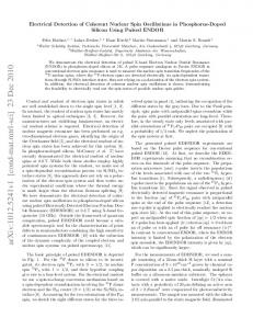 Electrical Detection of Coherent Nuclear Spin Oscillations in ...