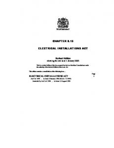 Electrical Installations Act