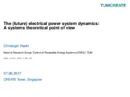 electrical power system dynamics