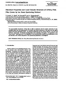 Electrical Properties and Local Domain Structure of ... - Springer Link