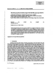 Electrical properties of chlorine doped ZnO thin films ...