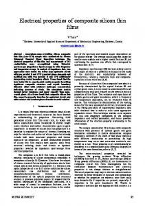 Electrical properties of composite silicon thin films