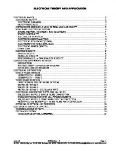 ELECTRICAL THEORY AND APPLICATION