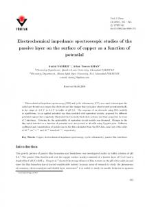 Electrochemical impedance spectroscopic studies of the ... - DergiPark