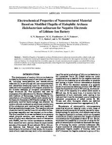 Electrochemical Properties of Nanostructured Material ... - Springer Link