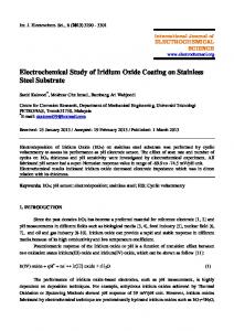 Electrochemical Study of Iridium Oxide Coating on Stainless Steel