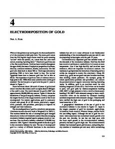 Electrodeposition of Gold - Canvas