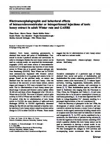 Electroencephalographic and behavioral effects of ... - Springer Link