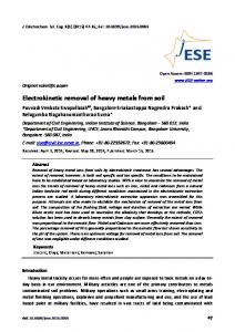 Electrokinetic removal of heavy metals from soil