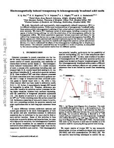 Electromagnetically induced transparency in inhomogeneously