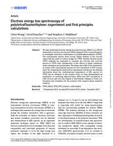 Electron energy loss spectroscopy of ...