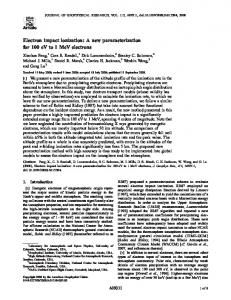 Electron impact ionization - NCAR/UCAR OpenSky