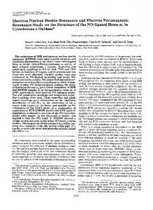 Electron Nuclear Double Resonance and Electron Paramagnetic ...