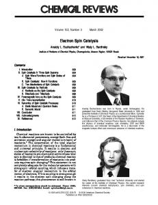 Electron Spin Catalysis - American Chemical Society