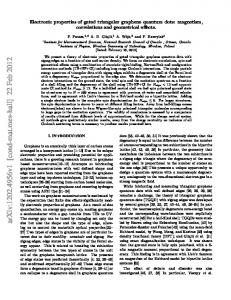 Electronic properties of gated triangular graphene quantum dots ...