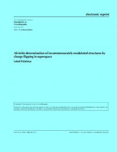 electronic reprint Ab initio determination of incommensurately