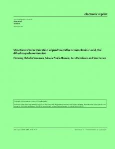 electronic reprint Structural characterization of