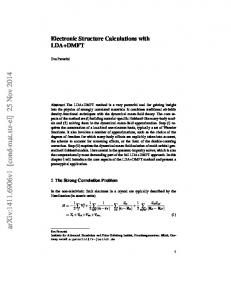 Electronic Structure Calculations with LDA+ DMFT