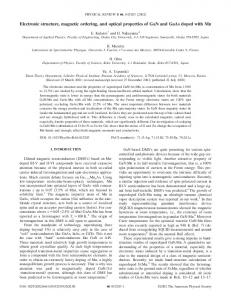 Electronic structure, magnetic ordering, and optical properties of GaN ...