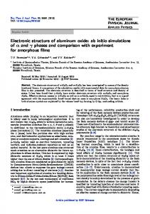 Electronic structure of aluminum oxide: ab initio ...