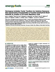 Electrospray Ionization Fourier Transform Ion Cyclotron Resonance ...