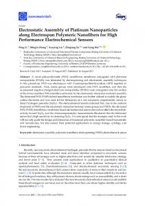 Electrostatic Assembly of Platinum Nanoparticles along ... - MDPI