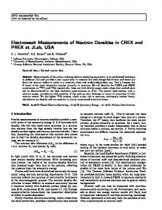 Electroweak Measurements of Neutron Densities in CREX and ...