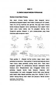 ELEMEN DASAR MESIN PERKAKAS