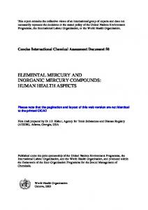 Elemental mercury and inorganic mercury compounds