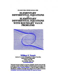 elementary differential equations elementary
