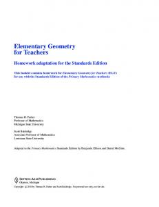 Elementary Geometry for Teachers