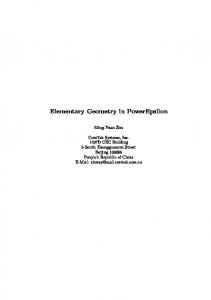 Elementary Geometry in PowerEpsilon